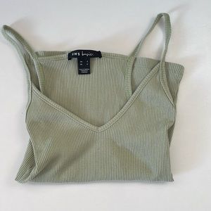 Plain light green tank top size small